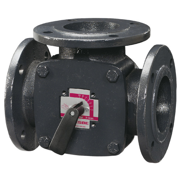 Клапан поворотный 3-ходовый фланцевый ESBE 3F50 (DN50,Kvs60,PN6,КО-ОХ)